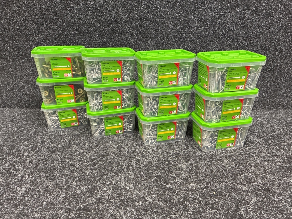 1591361-1 2100 pcs Wood screws 8.0x50 & 4.0x50mm, Essve
