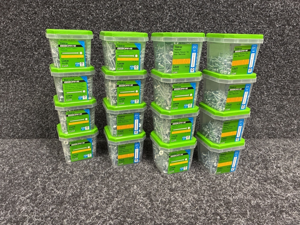 1591362-1 16 pcs Packs Wood Screws, Essve