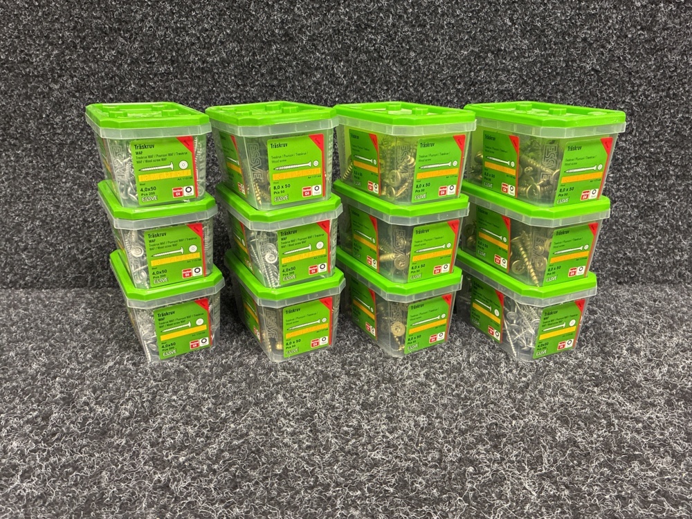 1591363-1 12 pcs Packs Wood Screws, Essve