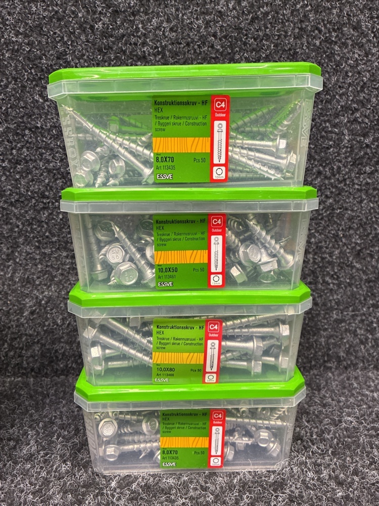 1591367-2 8 pcs Packs Construction Screw, Essve