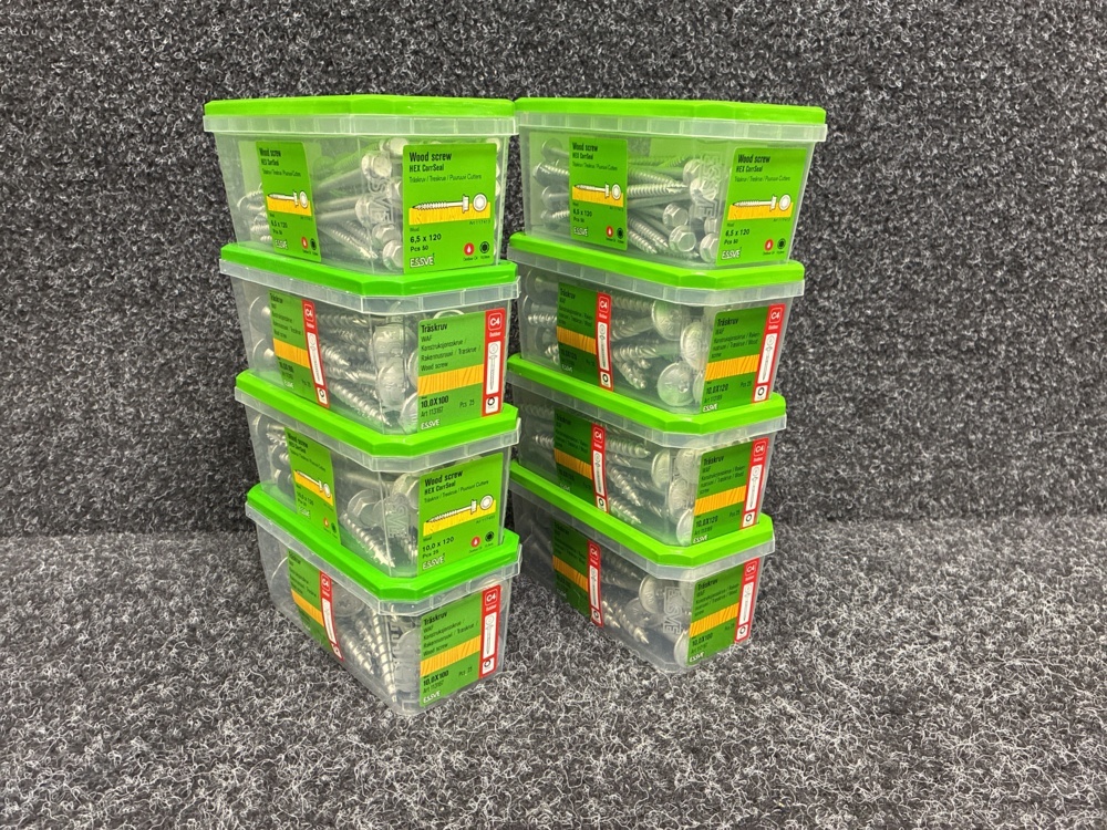 1591368-1 8 pcs Packs Wood Screws, Essve