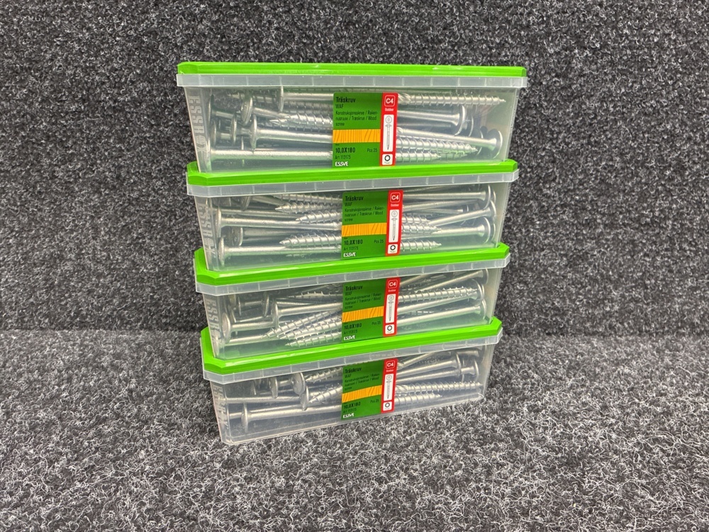 1591370-1 200 pcs Wood screw 10.0x180mm, Essve