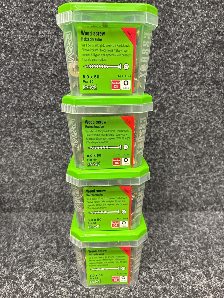 1591371-2 12 pcs Packs Wood Screws, Essve