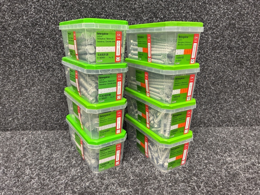1591373-1 8 pcs Packs Concrete Screw, Essve