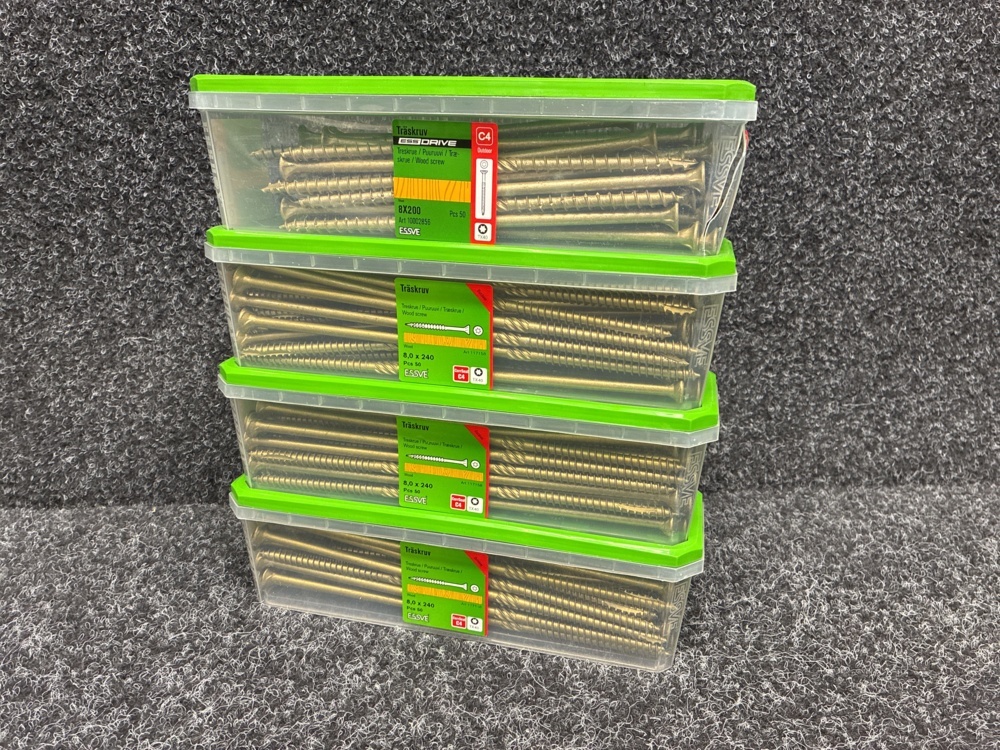 1591376-1 200 wood screws 8x200 & 8.0x240mm, Essve