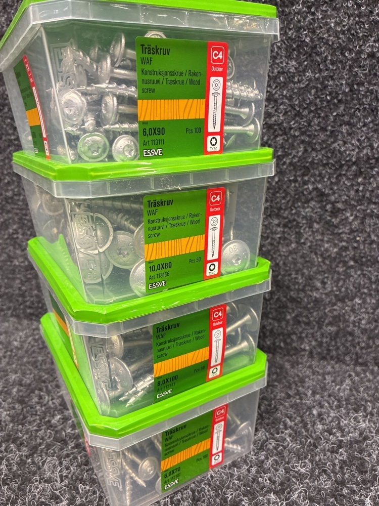 1591385-2 4 pcs Packs Wood Screws, Essve
