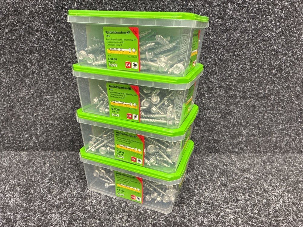 1591386-1 350 pcs Construction screw 8.0x90 & 6.0x70mm, Essve
