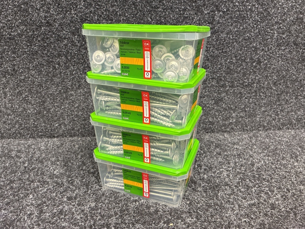 1591387-1 4 pcs Packs Wood Screws, Essve
