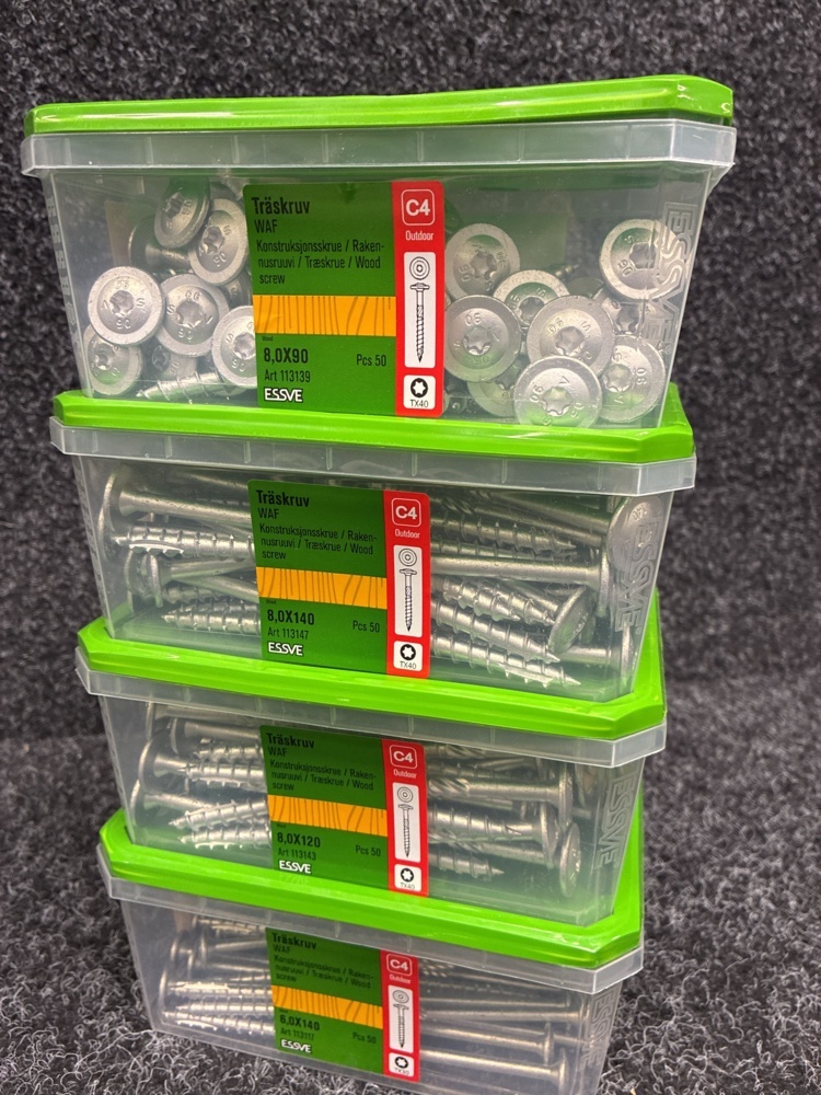 1591387-2 4 pcs Packs Wood Screws, Essve