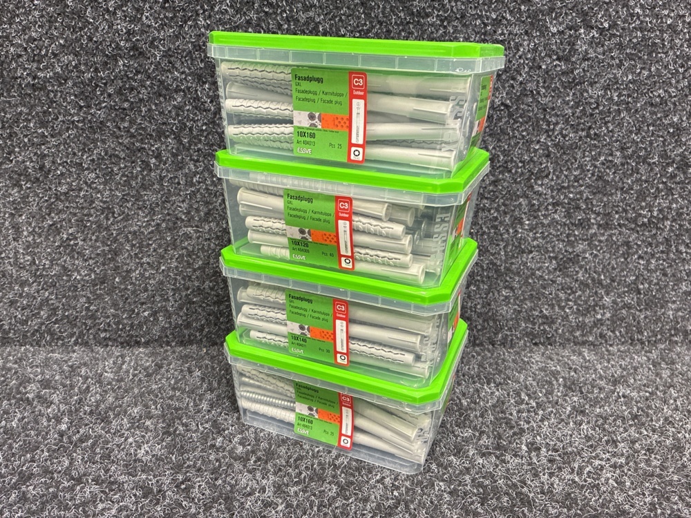 1591388-1 120 Facade plugs 10x120, 10x160 & 10x140mm, Essve