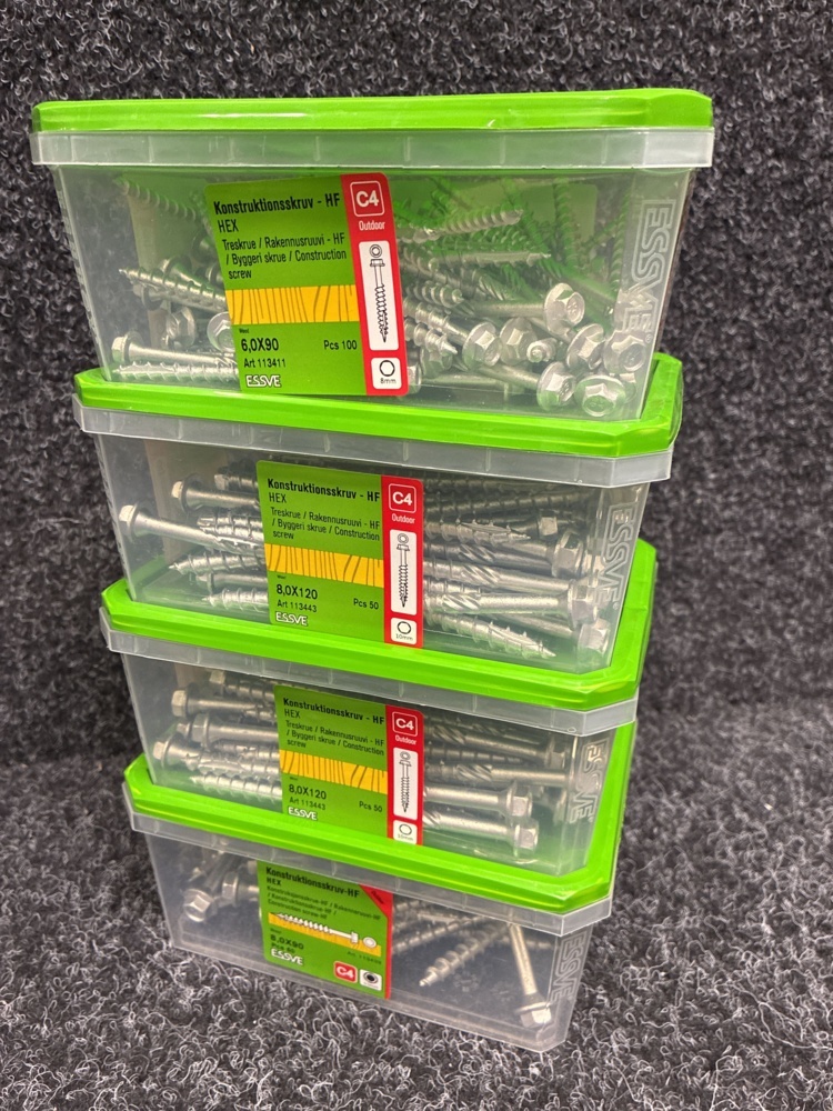1591389-2 4 pcs Packs Construction Screw, Essve