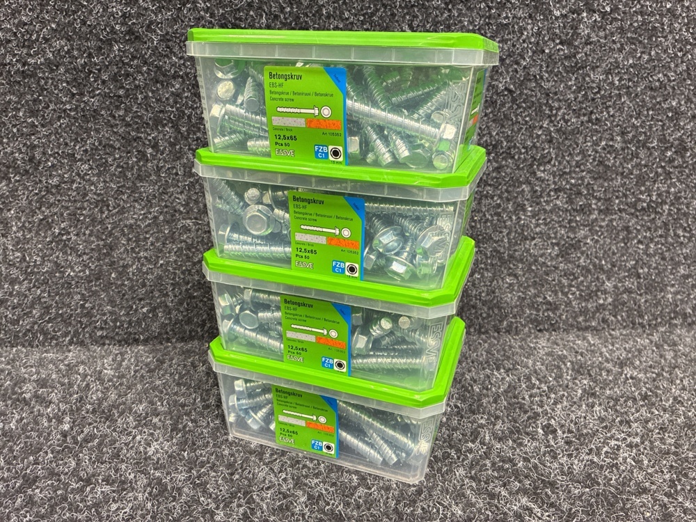 1591390-1 200 pcs Concrete screw 12.5x65mm, Essve