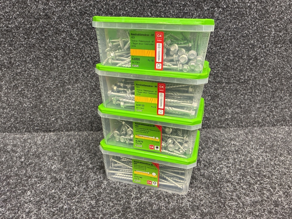 1591391-1 4 pcs Packs Construction Screw, Essve