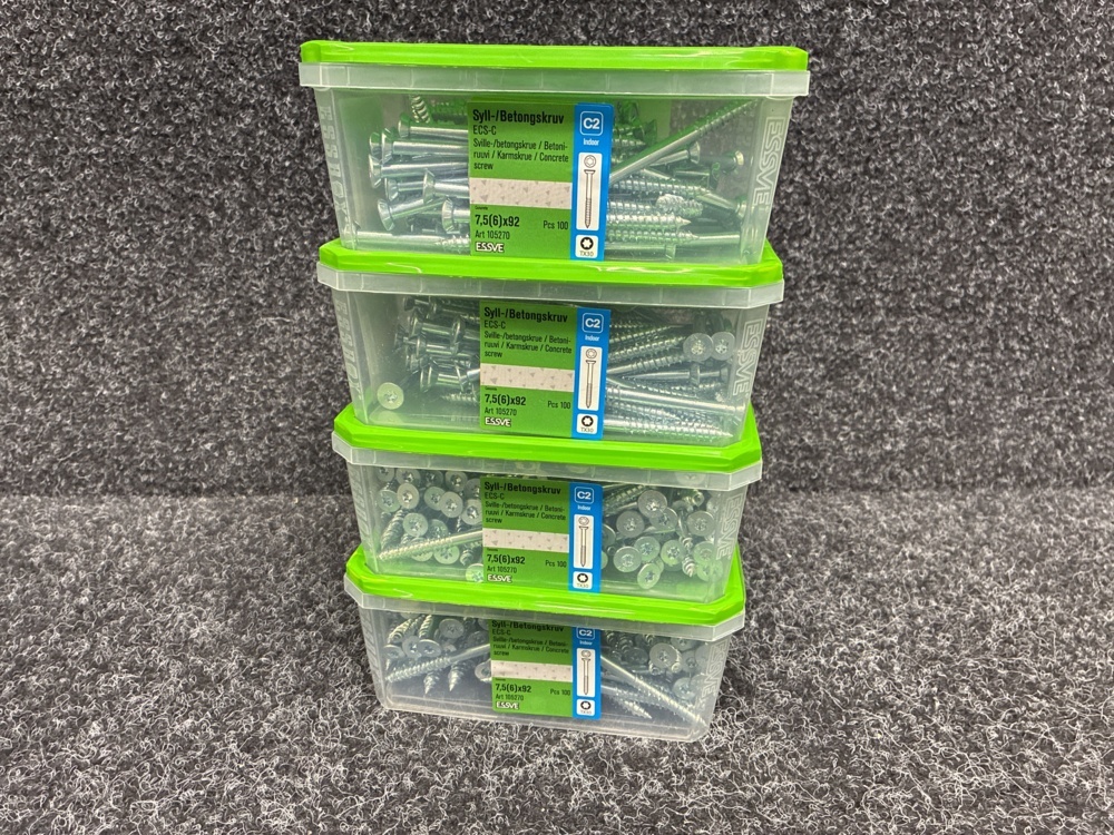1591392-1 400 pcs Sill/Concrete screw 7.5(6)x92mm, Essve