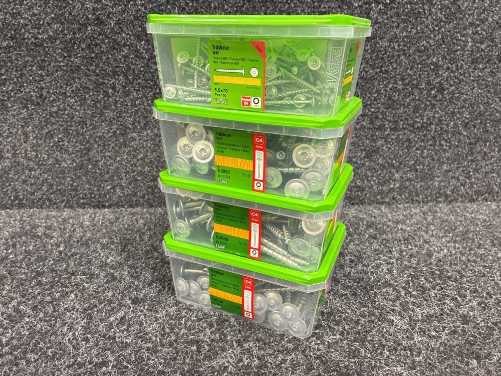 1591397-1 4 pcs Packs Wood Screws, Essve