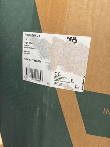 1593741-7 Vägghängd toalettstol Ifö Sign 6894 ROT
