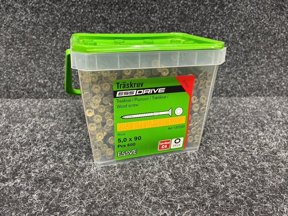 1591415-1 600 pcs Wood screw 5.0x90mm, Essve
