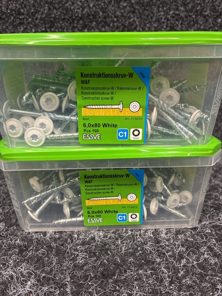 1593836-2 5 pcs Packs Construction Screw, Essve