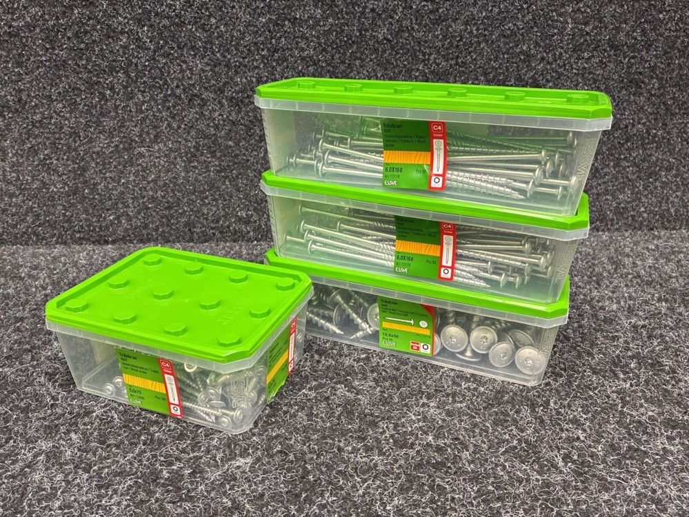 1593838-1 4 pcs Packs Wood Screws, Essve
