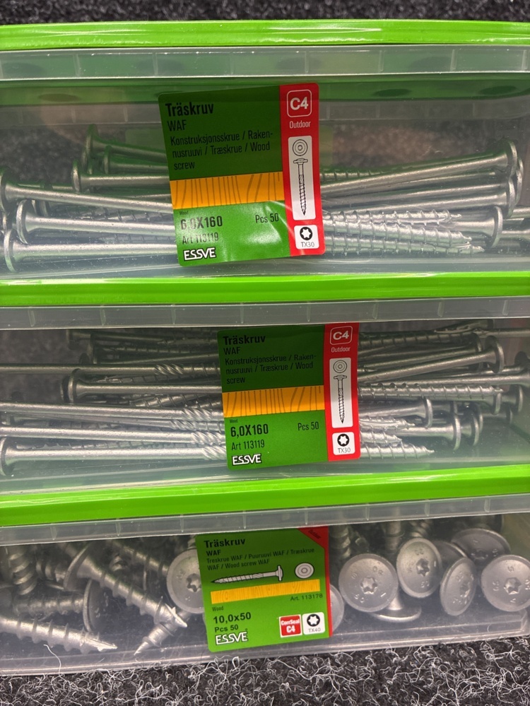 1593838-2 4 pcs Packs Wood Screws, Essve