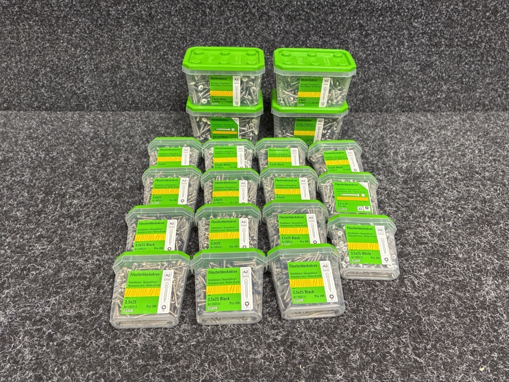 1593839-1 19 pcs Packages Gutter Hook Screw & Window Sheet Metal Screw, Essve