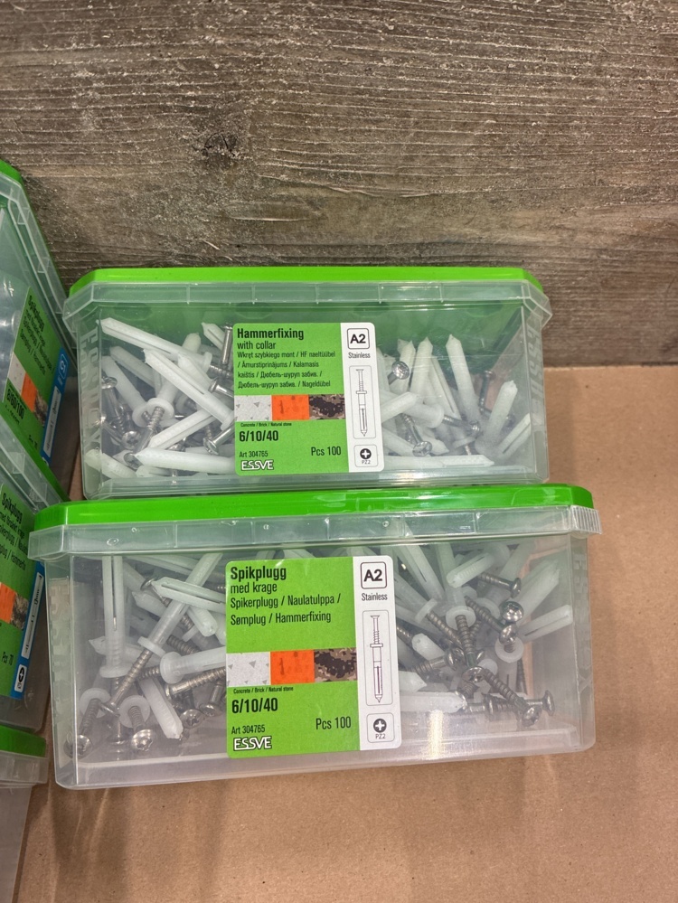 1593868-2 Nylon plug, universal plug, plastic plug, nail plug etc., Essve