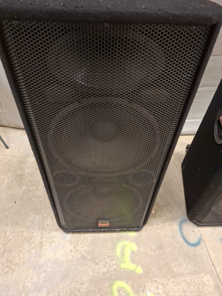 1582557-2 PA speakers, 2 pcs - Wharfedale Pro EVP-X215, with transport wheels