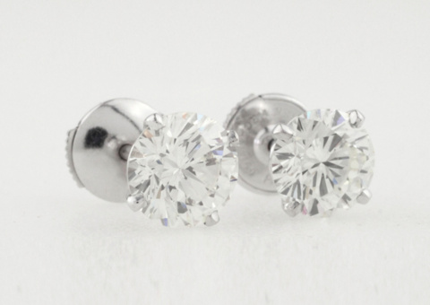 Örhängen 18K Vitguld med briljantslipade Diamanter ca 2,80 ctw