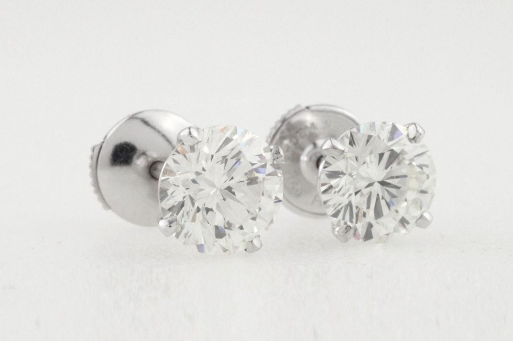 1594570-1 Örhängen 18K Vitguld med briljantslipade Diamanter ca 2,80 ctw