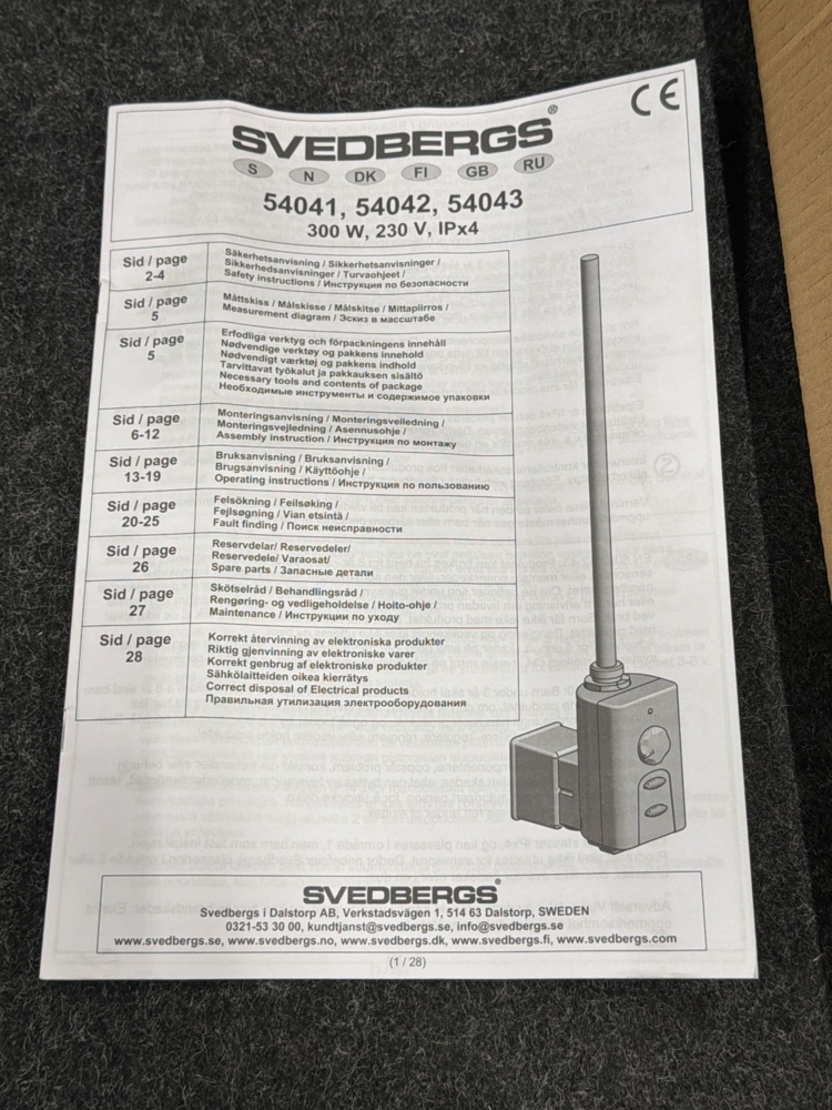 1593779-2 Elpatron Svedbergs Erica 300W Svart