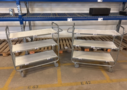 Shelf trolleys 3 pcs