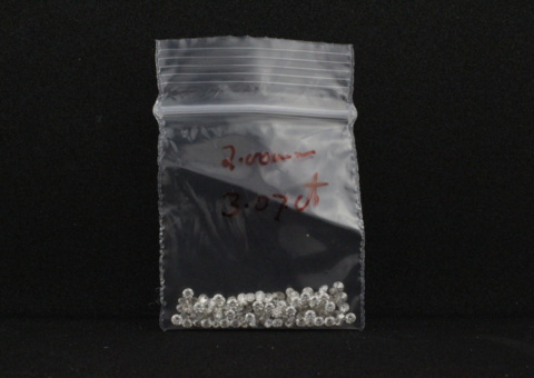Briljantslipade runda naturliga Diamanter 2 mm ca 3,07 ctv