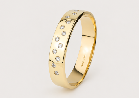 Armband 14K Guld med briljantslipade Diamanter