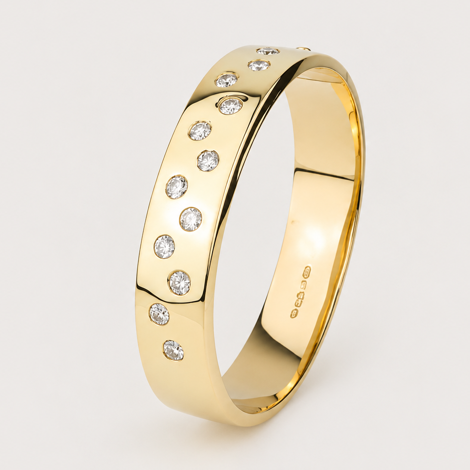 1594576-1 Armband 14K Guld med briljantslipade Diamanter