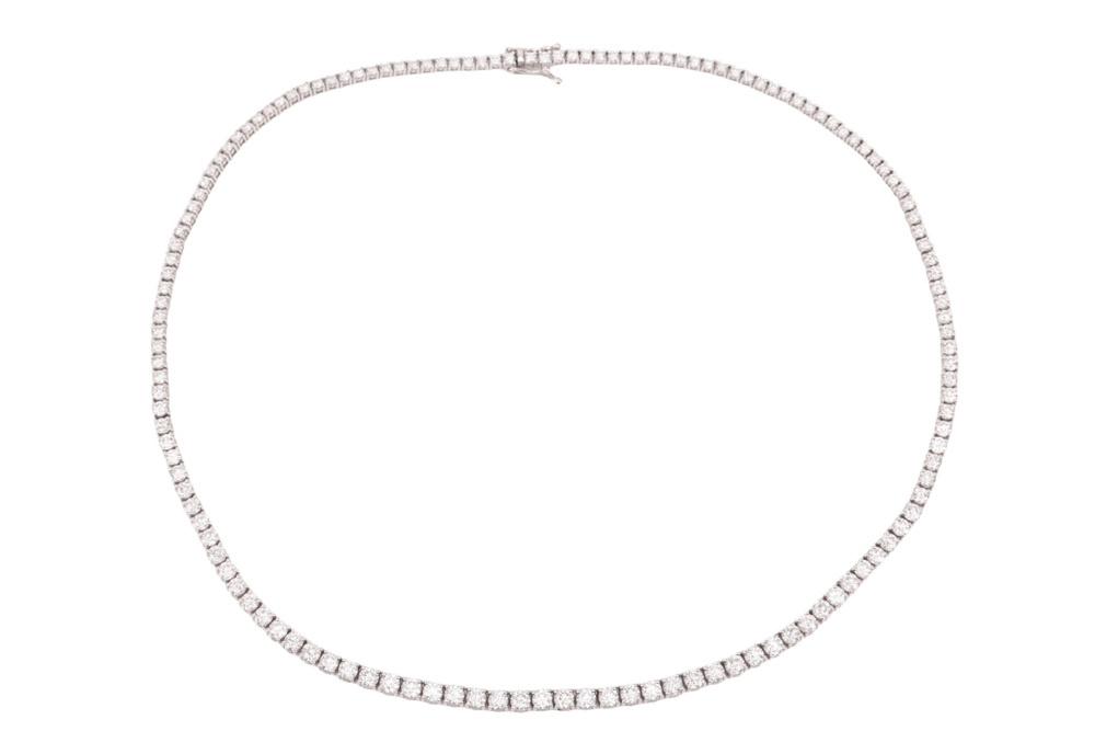 1594583-2 Collier 18K Vitguld med briljantslipade Diamanter ca 13 ctv