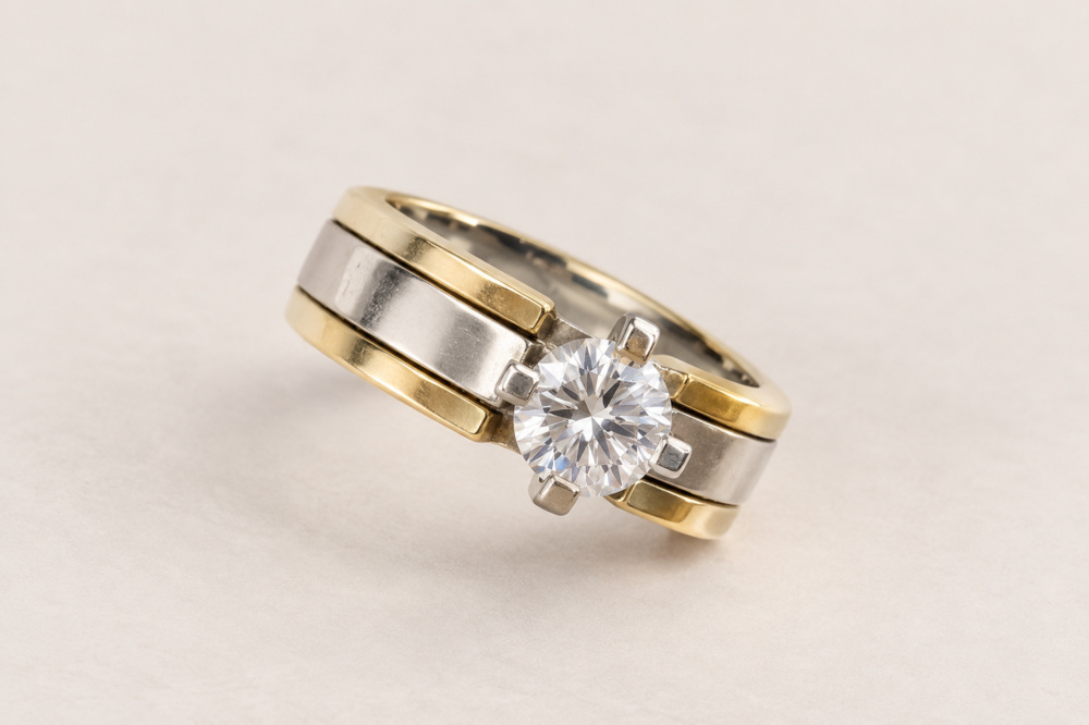 1594595-2 Ring 14K guld med briljantslipad Diamant
