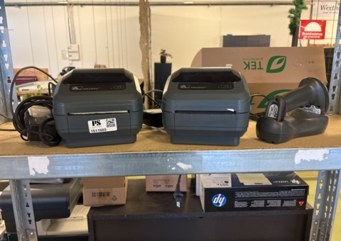 Label printer 2 pcs with hand scanner - Zebra GK420d