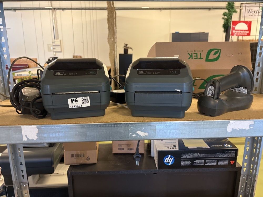 1511503-1 Label printer 2 pcs with hand scanner - Zebra GK420d