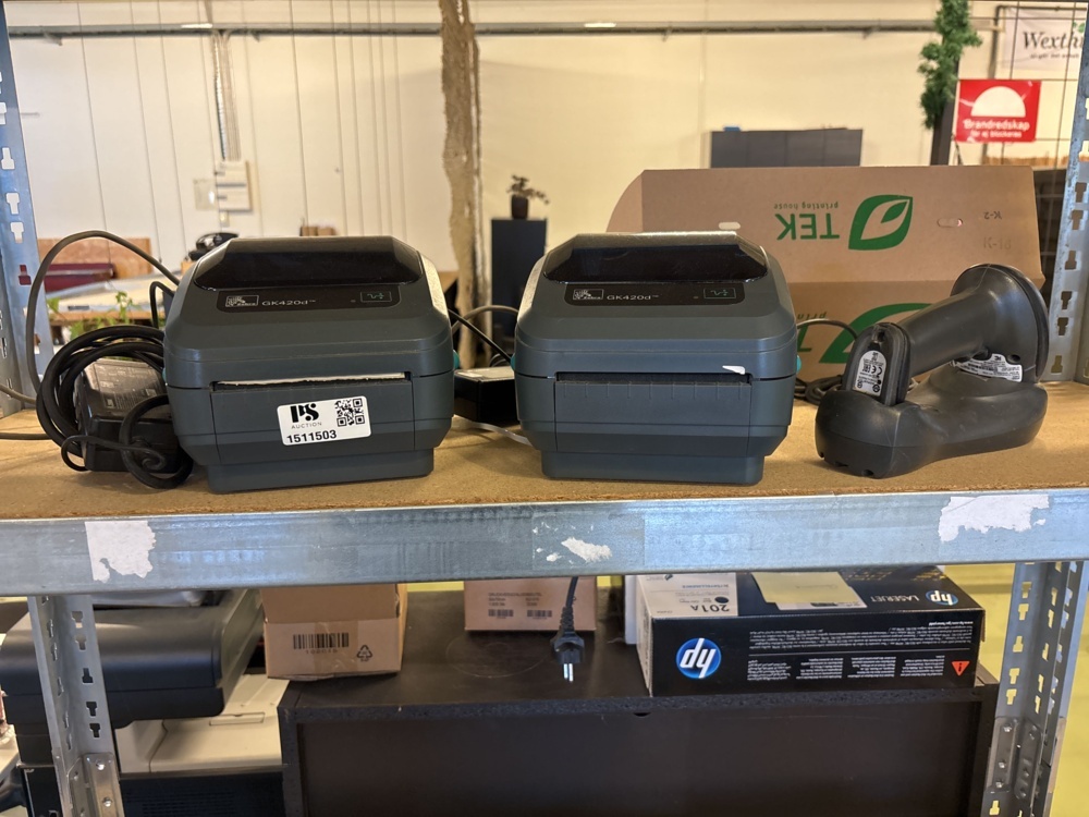 1511503-2 Label printer 2 pcs with hand scanner - Zebra GK420d