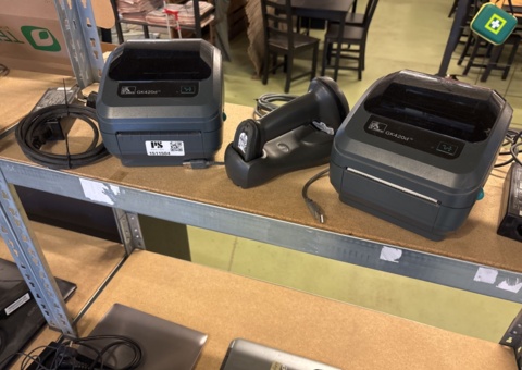 Label printer 2 pcs with hand scanner - Zebra GK420d