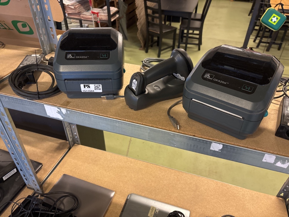 1511504-1 Label printer 2 pcs with hand scanner - Zebra GK420d