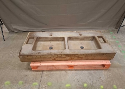 Double washbasin - rectangular basins