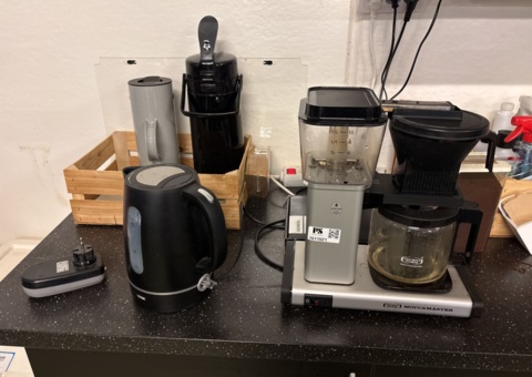 Collection of kitchen utensils and kitchen equipment