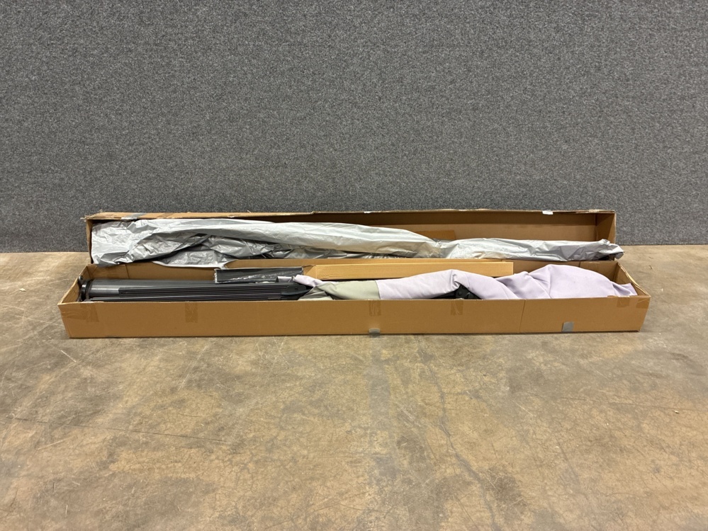 1593901-2 Rektangulärt premiumparasoll 3x4m | Kraftig konstruktion | Beige