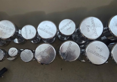 Kromade hantlar 1-9 kg