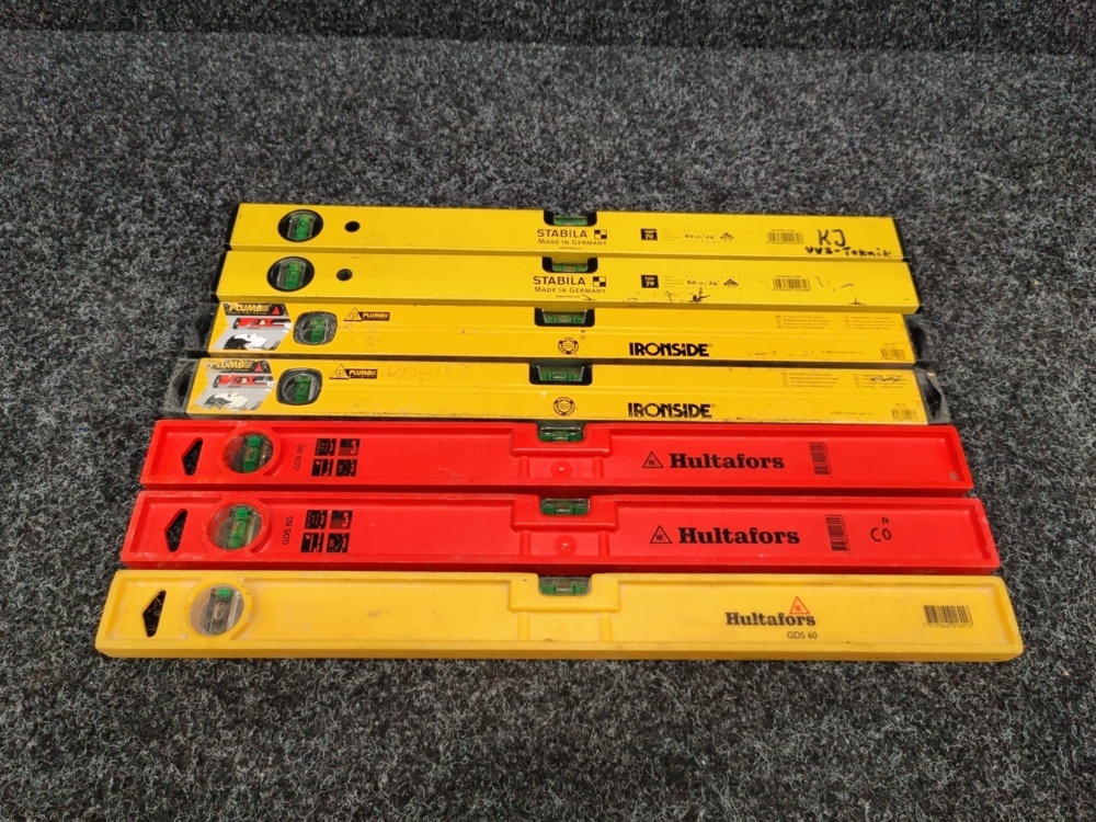 1595285-1 7 st Vattenpass Hultafors, Ironside & Stabila - 60 cm