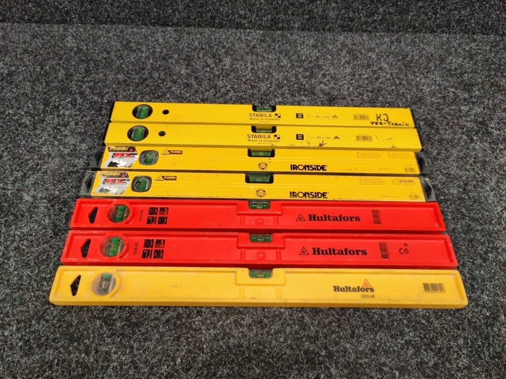 1595285-2 7 st Vattenpass Hultafors, Ironside & Stabila - 60 cm