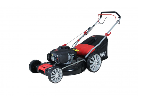 Självgående bensingräsklippare - 196cc - 5,03 hk - 55 cm - röd & svart - 65 L