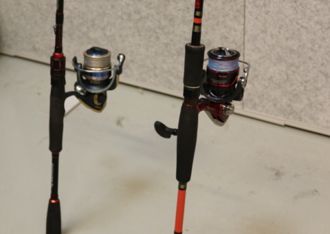 2 fishing rods with reels