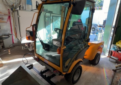 Tool carrier with trailer and front bucket - Belos Trans Pro 3440 T901 -2011 Only 1597 hrs.